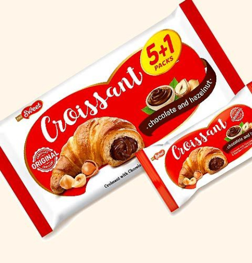 Prosweet suklaa croissant 6x40g, 240g