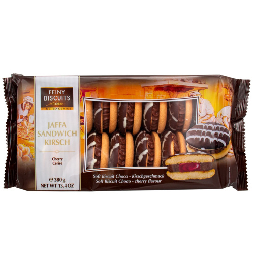 Feiny Biscuits Täytekeksit suklaamousse-kirsikka 380g