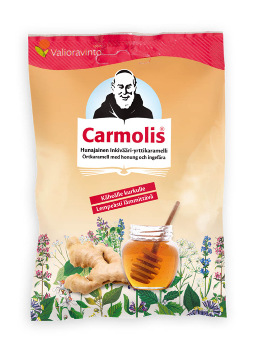 Carmolis Inkivääri-hunaja Kurkkukaramell