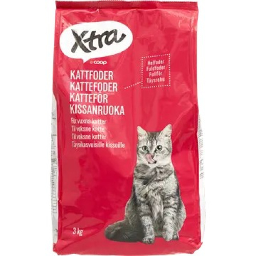 Xtra kissan kuivaruoka liha 3 kg TRE