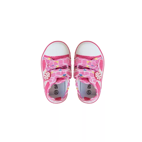 L.kengät pink.valk.kärki kukka 19-30