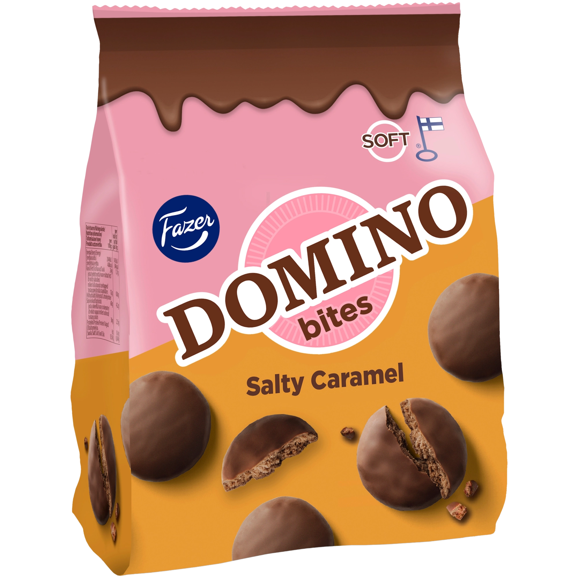 Fazer Domino Bites Salty Caramel herkuttelukeksi 174g