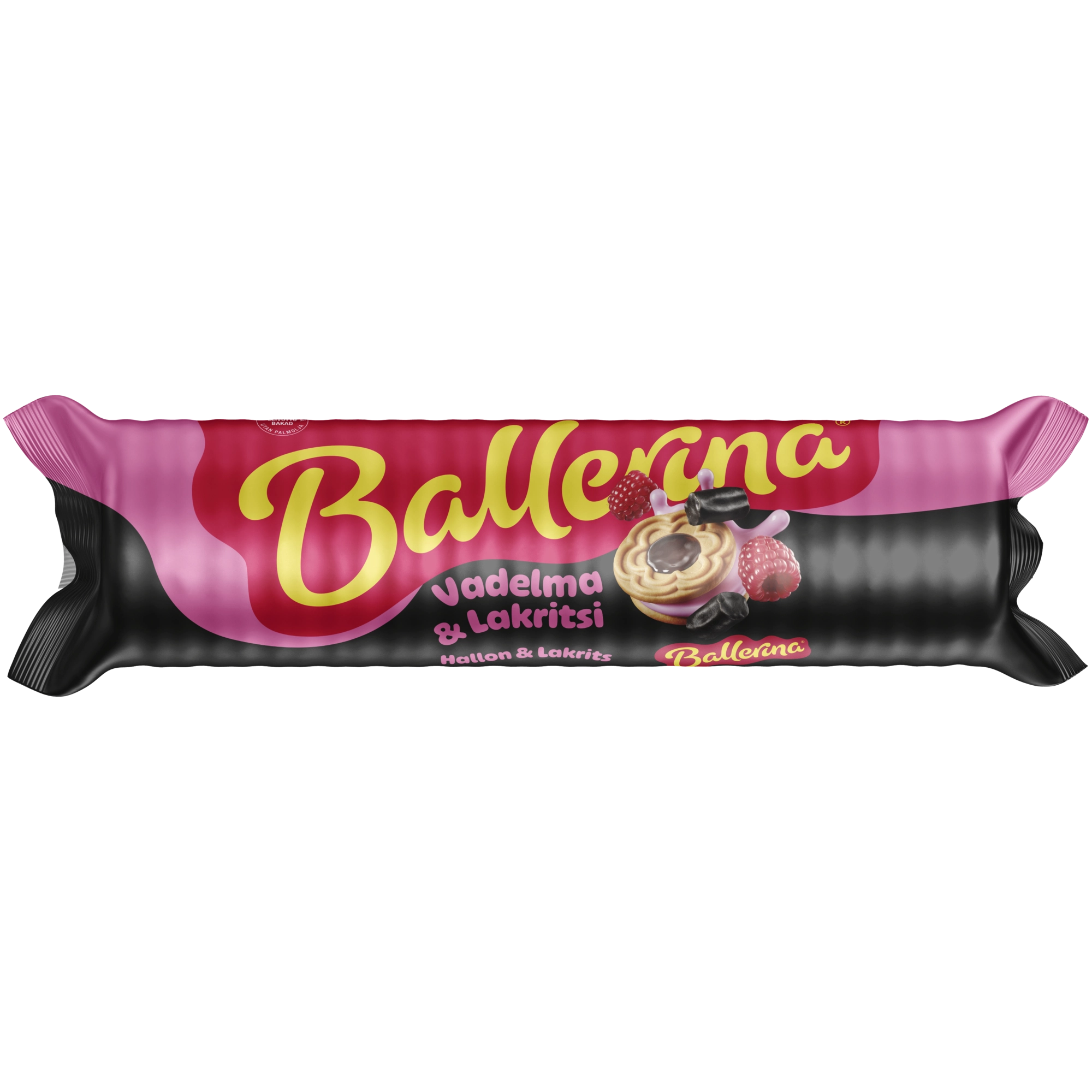 Kantolan Ballerina vadelma ja lakritsi täytekeksi 190g