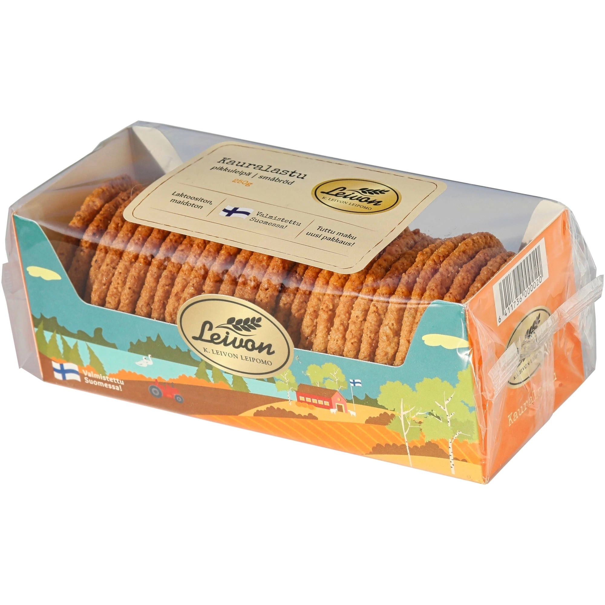 Leivon Kauralastu 250g pikkuleipä