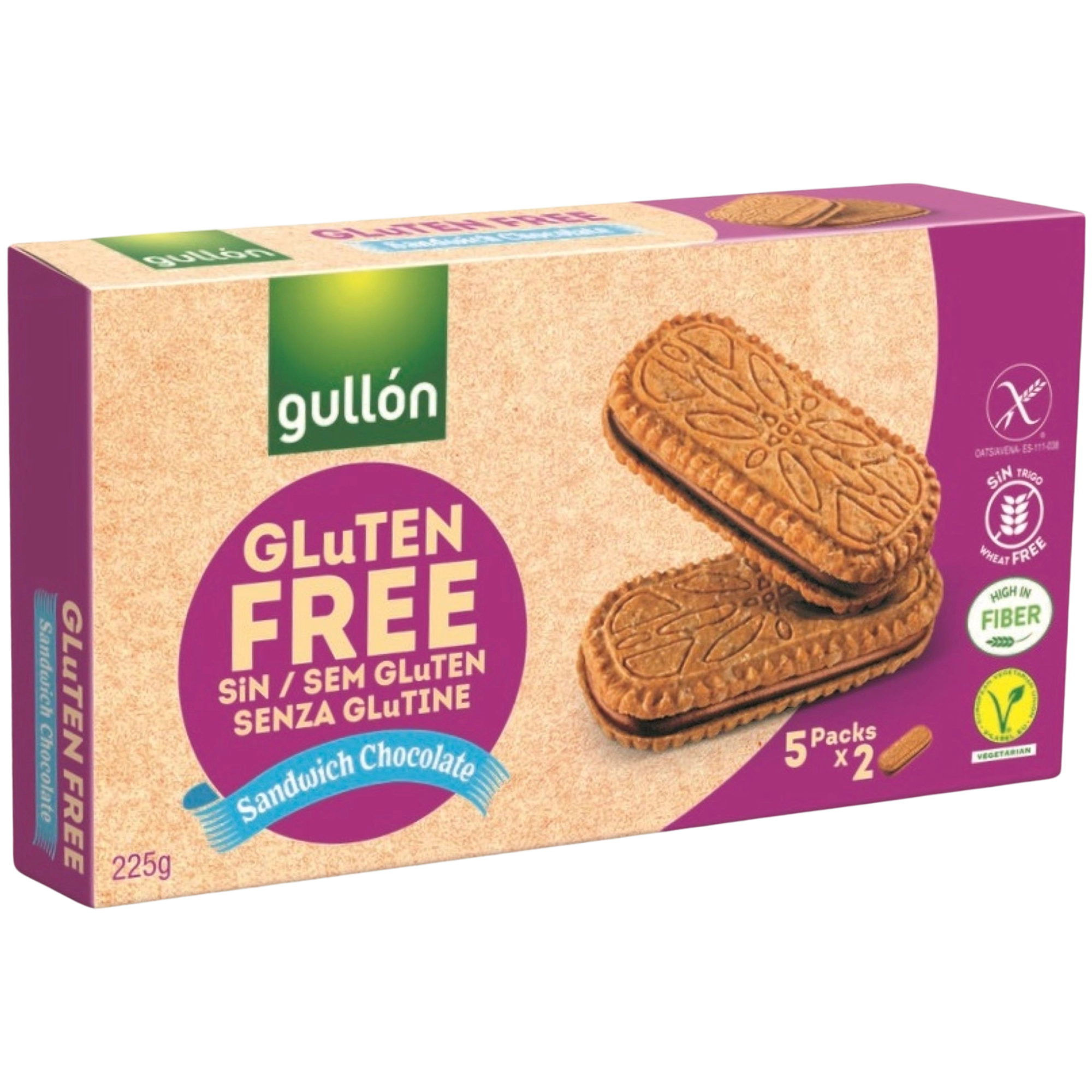 Gullòn Sandwich suklaatäytekeksi 225g Gluteeniton
