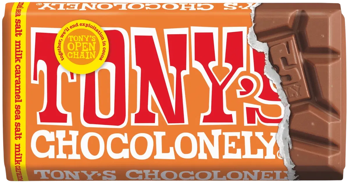 Tony's Chocolonely Maitosuklaa Karamelli Merisuolaa 90g