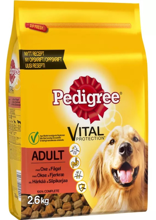 Pedigree Adult Häränlihaa ja Siipikarjaa 2,6 kg