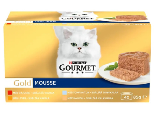 Gourmet Gold Mousse assortment cat food 4x85g