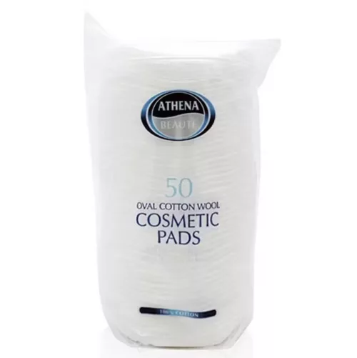 Athena Smooth Oval Cosmetic Pads Puhdasta puuvillaa 50Pads