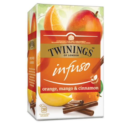 Twinings Infuso pussitee Orange, Mango & Cinnamon 20kpl x 2g 