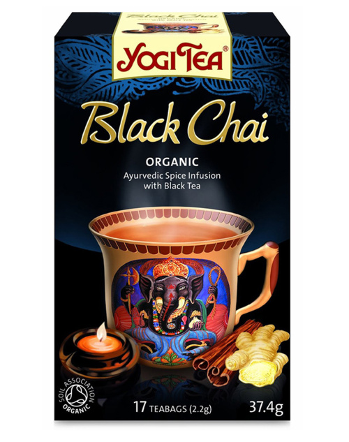 YogiTea Musta Tee Luomu 17x2,2g
