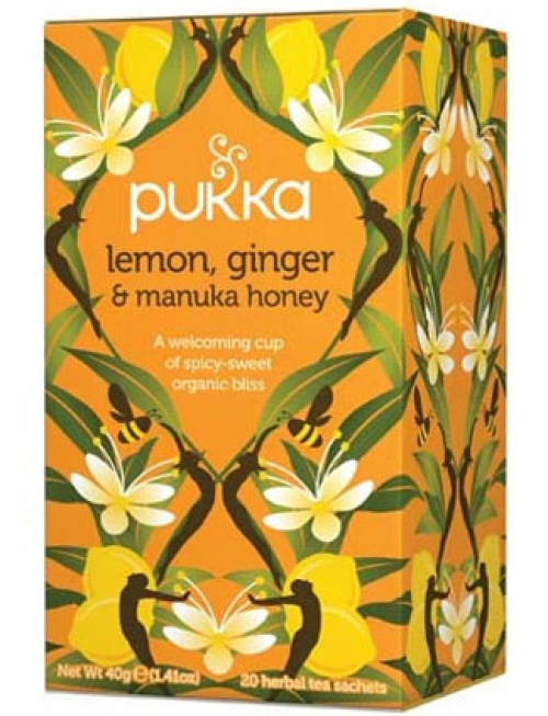 PUKKA Lemon, Ginger & Manuka Honey Tee, 40 g 20 pussia