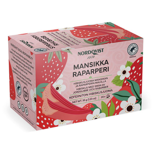 Nordqvist strawberry-rhubarb 20x1,75g