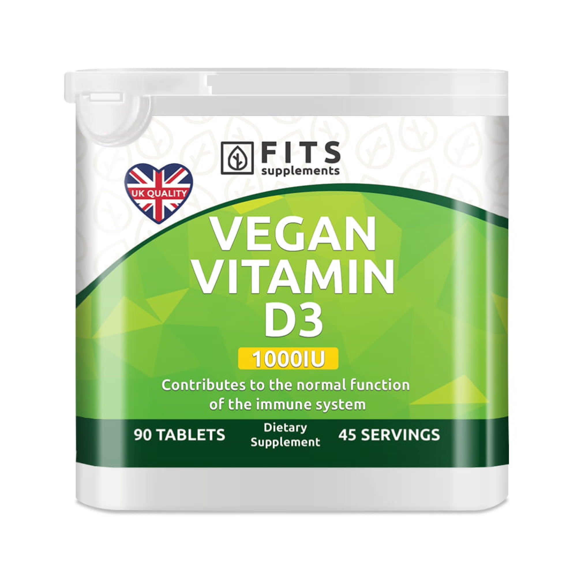 Vegaaninen D-vitamiini D3 1000IU 90 tablettia