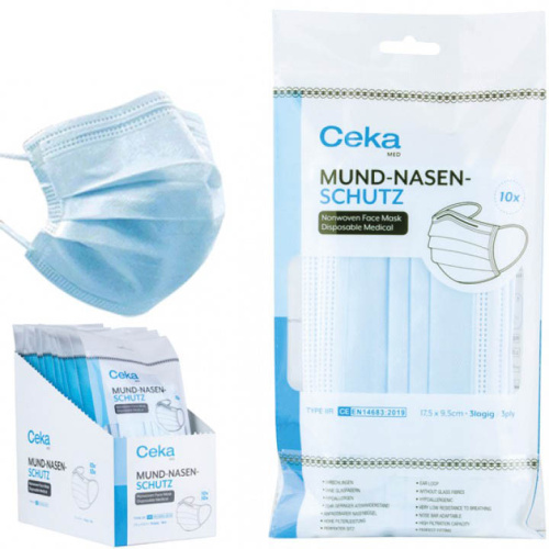 Face Mask 3ply BFE Type IIR EN14683 10pc