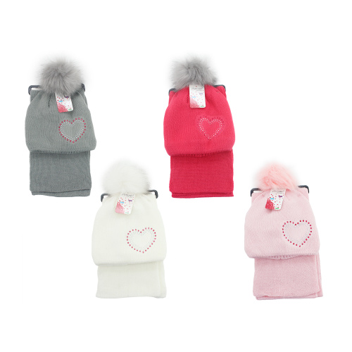 Lasten talvisetti hattu ja huivi