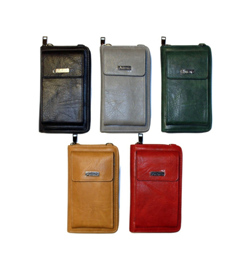 Naisten nahkalaukku matkapuhelinkotelolla 1 kpl