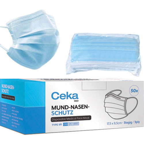 Face Mask 3ply BFE Type IIR EN14683:2019