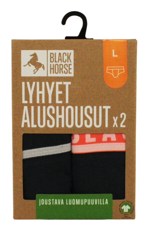Black Horse Miesten alushous, Size L, 2x