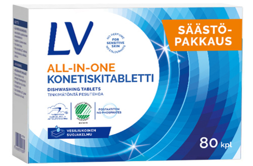 LV all-in-one konetiskitabletti 80kpl