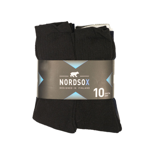Nordsox M. sukat must.10 kpl k.40-42