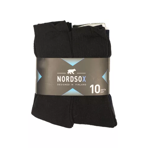 Nordsox M. sukat must.10 kpl k.40-42