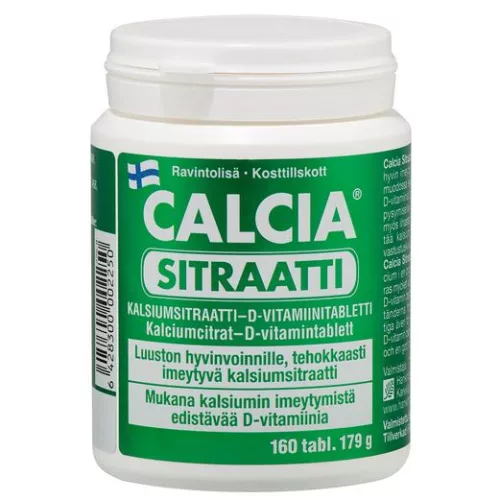 Calcia Sitraatti + D3 vit.179gr 160tab