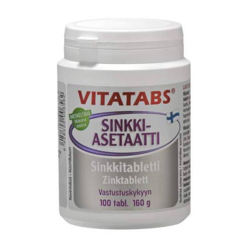 Vitatabs Sinkkiasetaatti 100 tabl. /160g