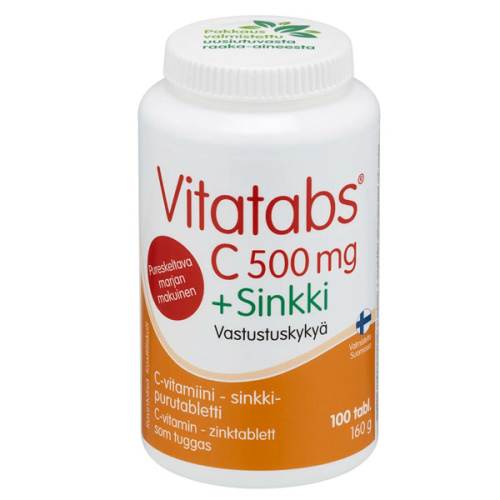 Vitatabs C 500 mg + Sinkki Marjanmakuinen 100tabl/160g