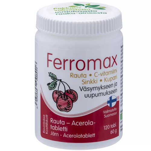 Ferromax Rauta +C, sinkki,kupari 120tab