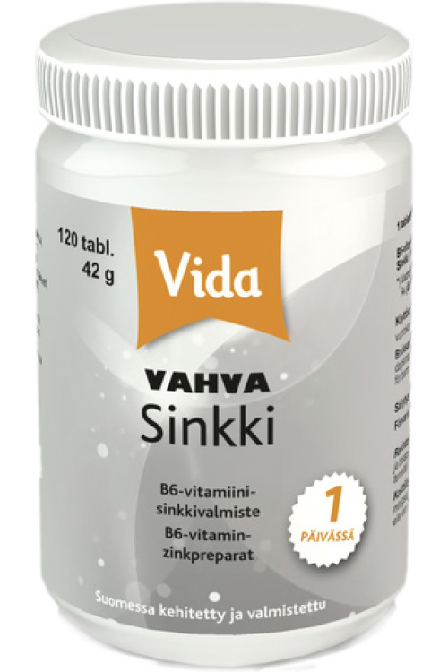 Vida Sinkki  vahva + B6,  120tabl