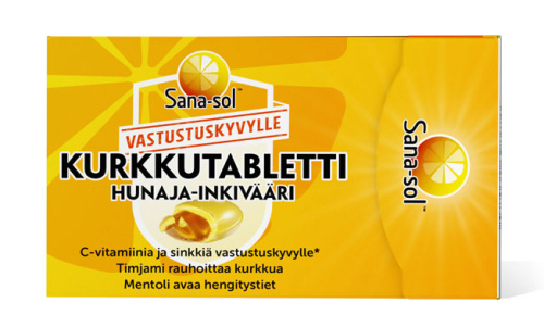 Sana-sol Hunaja-Inkivääri Kurkkutabletti 16 kpl