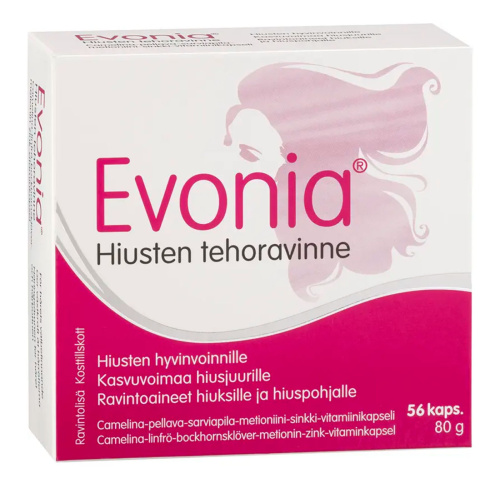 Evonia Hiusten tehoravinne 56kaps/ 80g