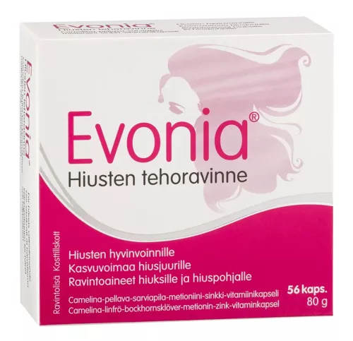 Evonia Hiusten tehoravinne 56kaps/ 80g
