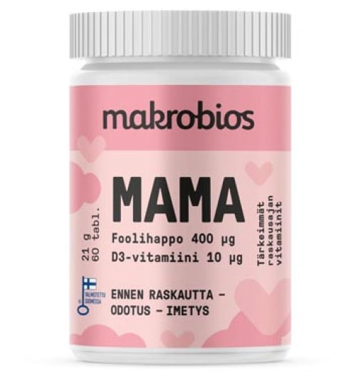 Makrobios Mama Foolihappo + D-vitamiini 60 tabl