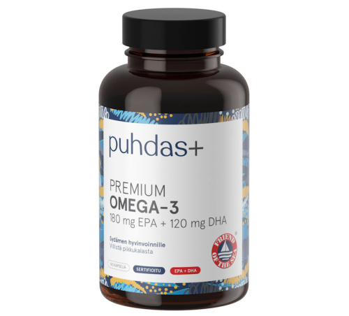 Puhdas+ Omega-3 180mg EPA+120mg DHA 160 kaps 112g