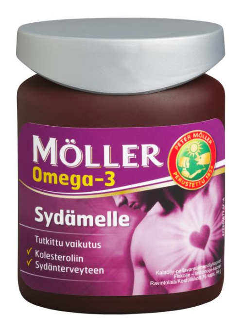 Möller Sydämelle Omega 3 + vit.E 76kaps