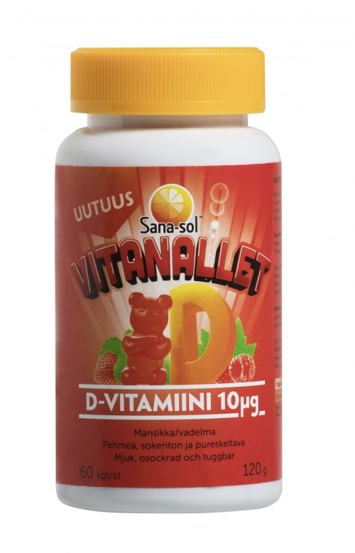 Sana-sol Vitanallet D-vitam 10æg 60tbl
