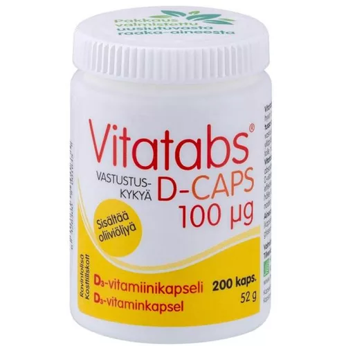 Vitatabs D-Caps +D3 100µg 200 kaps
