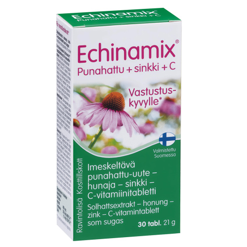 Echinamix Punahattu + sinkki + C,  30tab