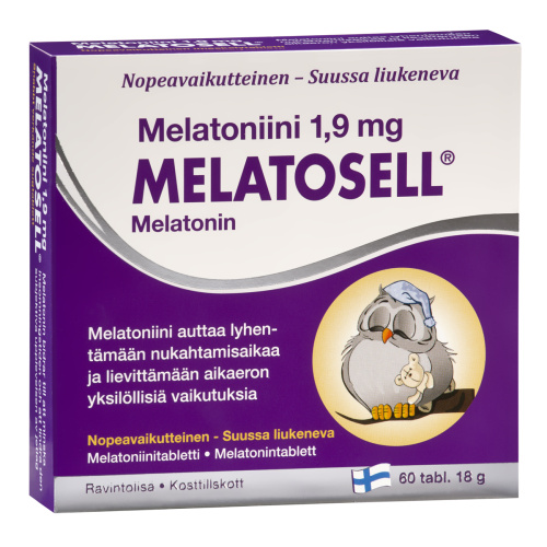 Melatoniini Nukahtamiseen 1,9mg 60tab