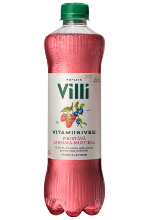 Villi vitamiinivesi vadelma-mustikka 0,5l