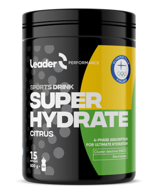 Leader Super Hydrate Sports Drink Citrus urheilujuomajauhe 500 g