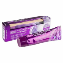 XOC Purple Whitening valkaiseva hammastahna 100 ml + bambuhammasharja 1 kpl