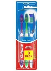 Colgate Extra Clean Medium -hammasharja, kolmen pakkaus