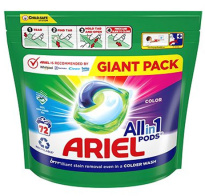 Ariel All-in-1 PODS Colour pesukapselit, 72 pesukertaa