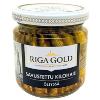 Riga Gold Savustettu Kilohaili öljyssä 185g/129g