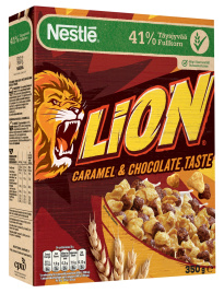 Nestlé Lion suklaan ja toffeen makuisia täysjyvämuroja 350g