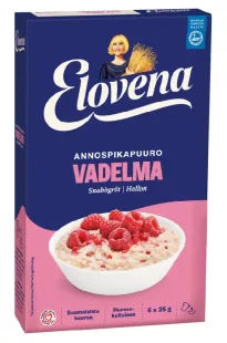 Elovena annospikapuuro vadelma 6x35g