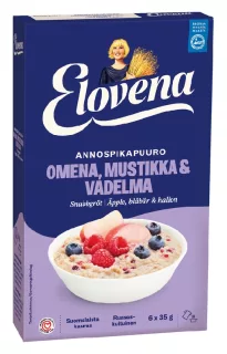 Elovena annospikapuuro omena-mustikka-vadelma 6x35g